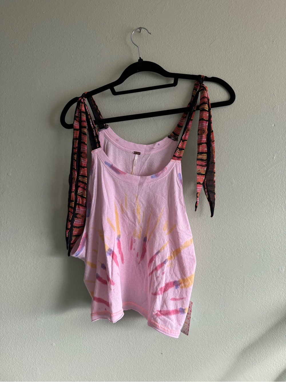 Free People NWT 100% cotton tie-dye tank size L
